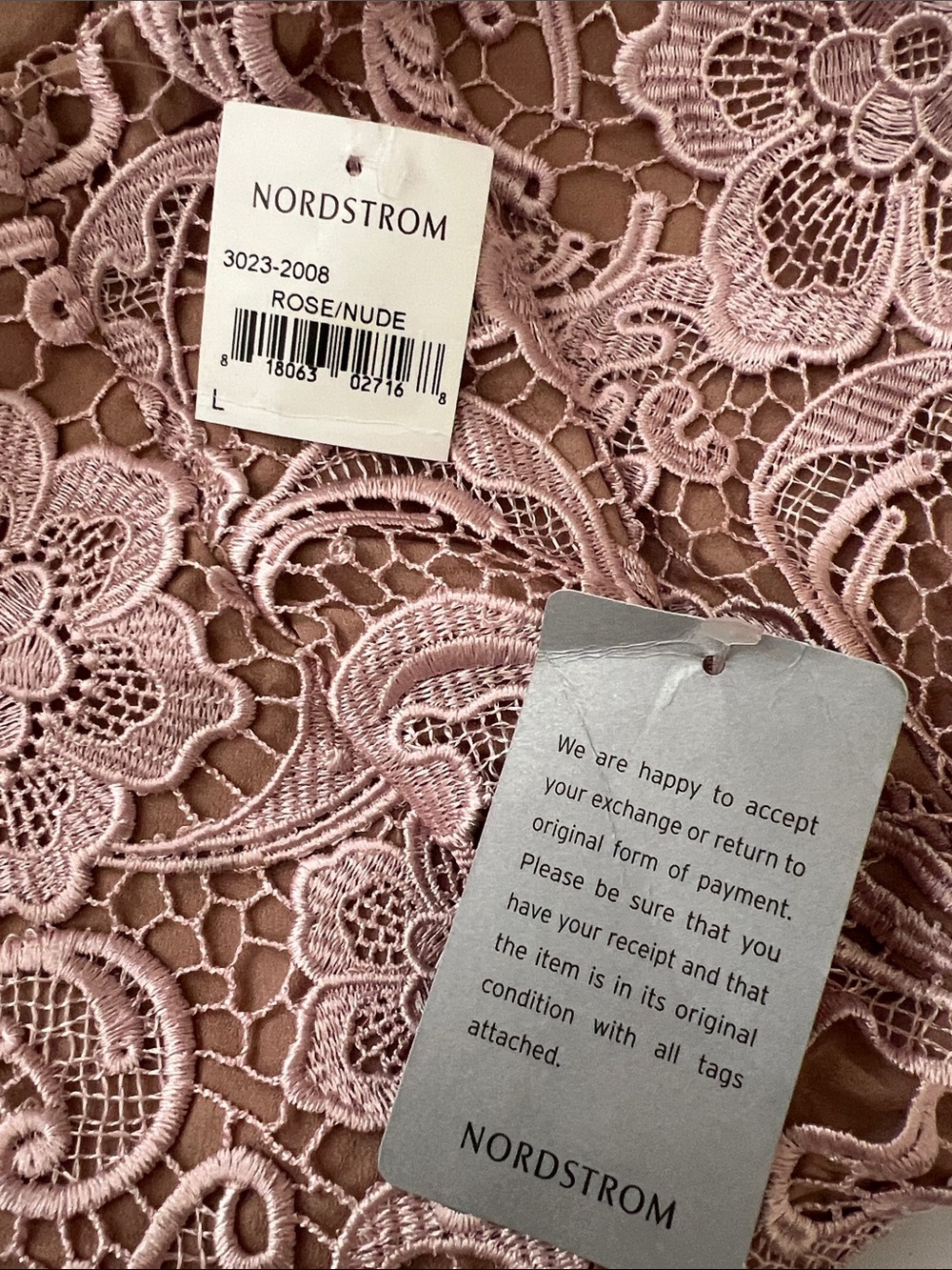 Dress the Population NWT Rose Lace Cropped Wide Leg Jumpsuit Large - Picture 10 of 13